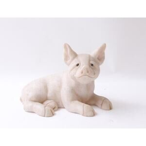 1999, Pickle The Pig, Stone Figurine, Animal, 6", Statuette, Quarry Critters,